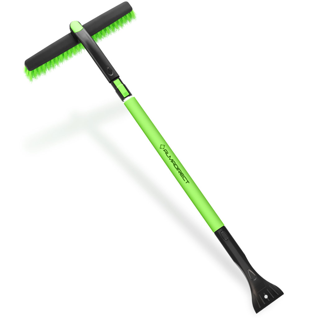 50 inch Snow Brush Extendable with Ice Scraper and Telescopic Long Handle -  Almadirect